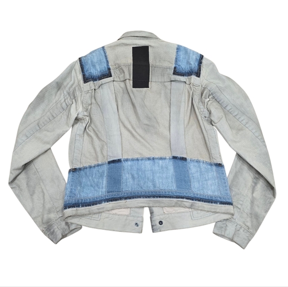 NEW Men's Rick Owens 2001 SLAB Waxed Bleached Denim Trucker Jacket MFO6008 - Picture 12 of 16
